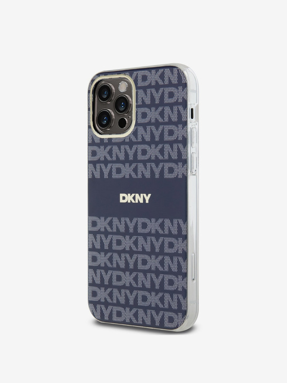 DKNY Zadný kryt PC/TPU Repeat Pattern Tonal Stripe Magsafe pre iPhone 12/12 Pro Blue DKNY
