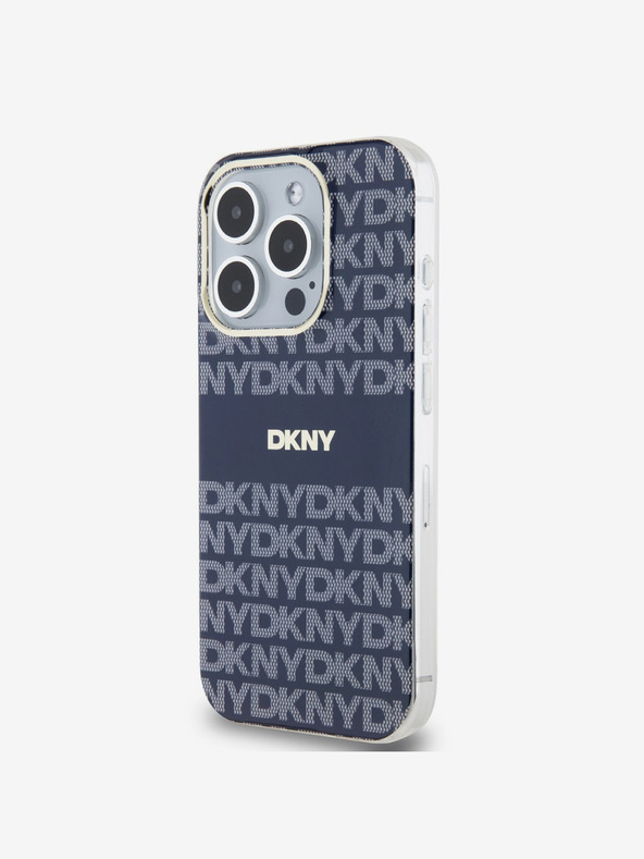 DKNY Zadný kryt PC/TPU Repeat Pattern Tonal Stripe Magsafe pre iPhone 15 Pro Max Blue DKNY