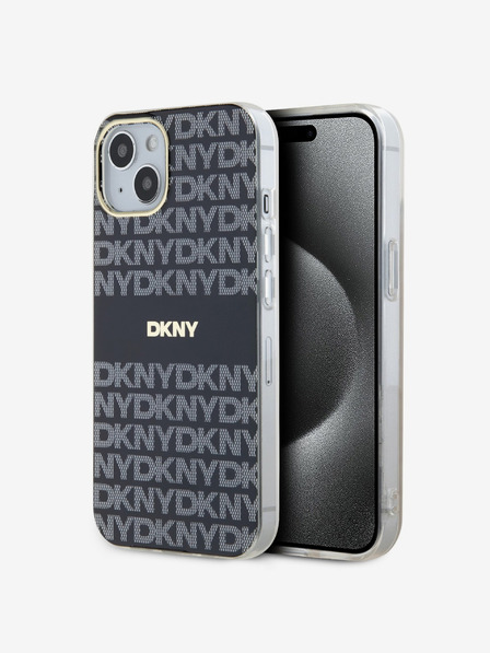 DKNY Zadný kryt PC/TPU Repeat Pattern Tonal Stripe Magsafe pre iPhone 14 Black DKNY