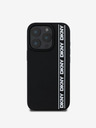 DKNY DKNY 3D gumový zadný kryt s opakujúcim sa logom Line pre iPhone 16 Pro čierny