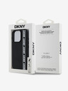 DKNY DKNY 3D gumový zadný kryt s opakujúcim sa logom Line pre iPhone 16 Pro čierny