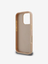 DKNY DKNY PU kožený zadný kryt s károvaným vzorom a pruhmi pre iPhone 16 Pro Max ružový