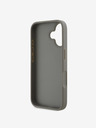 DKNY DKNY PU kožený zadný kryt s károvaným vzorom a pruhmi pre iPhone 16 béžový