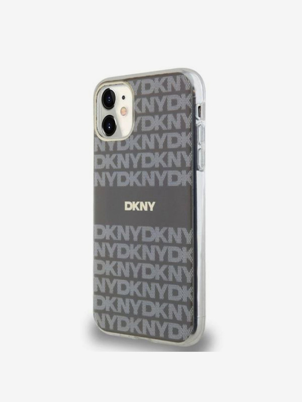 DKNY Zadný kryt PC/TPU Repeat Pattern Tonal Stripe Magsafe pre iPhone 11 Beige DKNY