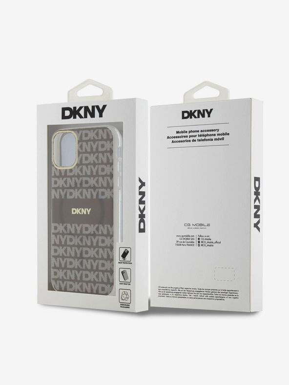 DKNY Zadný kryt PC/TPU Repeat Pattern Tonal Stripe Magsafe pre iPhone 11 Beige DKNY