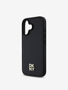DKNY DKNY PU kožený zadný kryt Repeat Pattern Stack Logo MagSafe pre iPhone 16 Plus Black