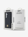 DKNY DKNY PU kožený zadný kryt s opakovaným vzorom a logom Magsafe pre Samsung Galaxy S24+ čierny