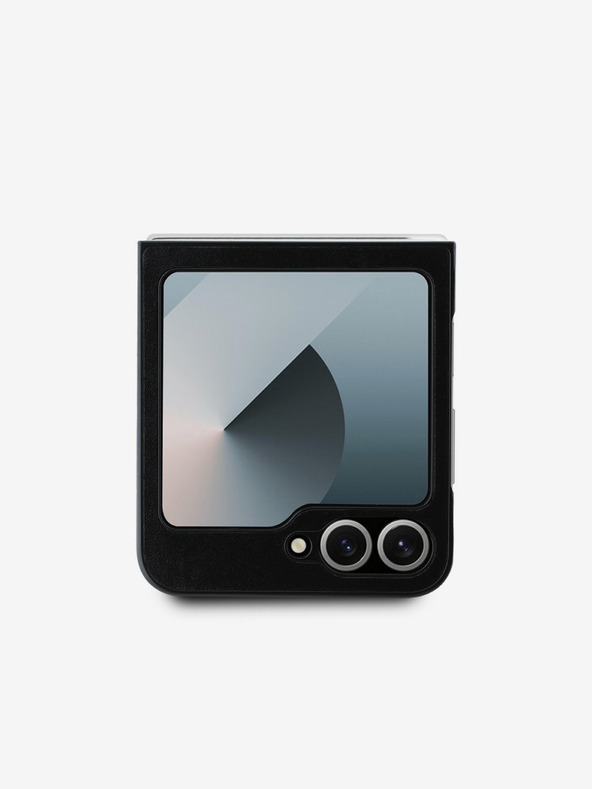 DKNY DKNY PU kožený zadný kryt s logom Stack pre Samsung Galaxy Z Flip 6 čierny