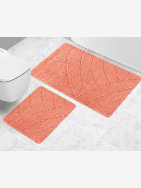 Bellatex Kúpeľňová a WC rohožka oblúky lososová Bellatex