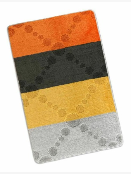 Bellatex Kúpeľňový koberec 60x100cm sivý a žltý Bellatex