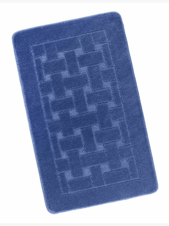 Bellatex Kúpeľňová predložka 60x100cm obdĺžniky modrá Bellatex
