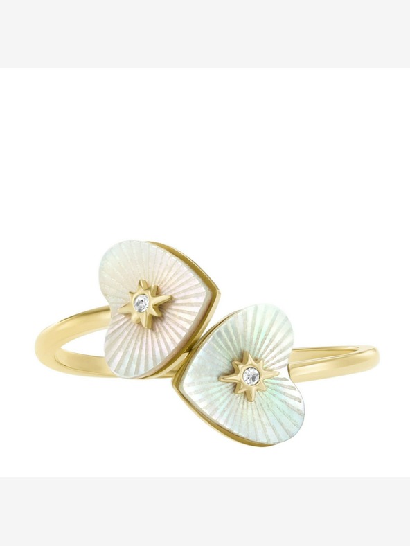 Fossil Dámsky oceľový prsteň Fossil