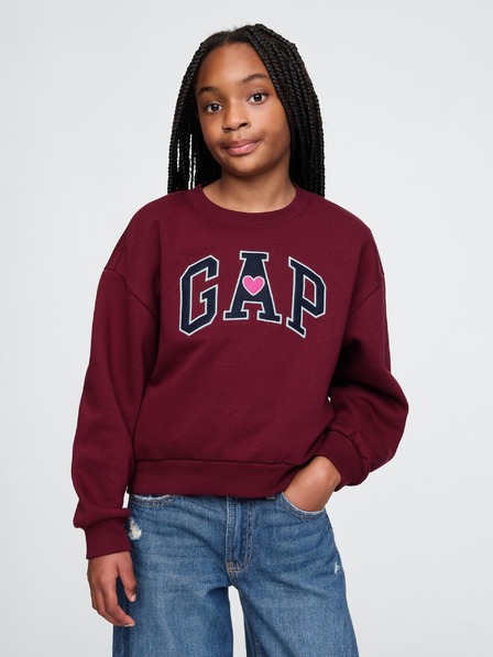 GAP Detská mikina s logom a fleece GAP