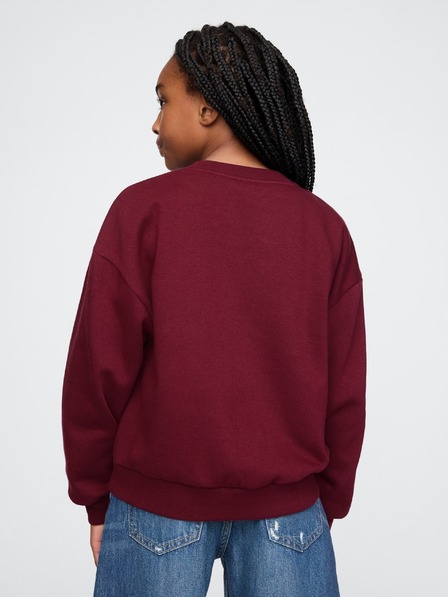 GAP Detská mikina s logom a fleece GAP
