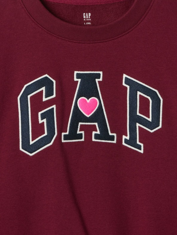 GAP Detská mikina s logom a fleece GAP