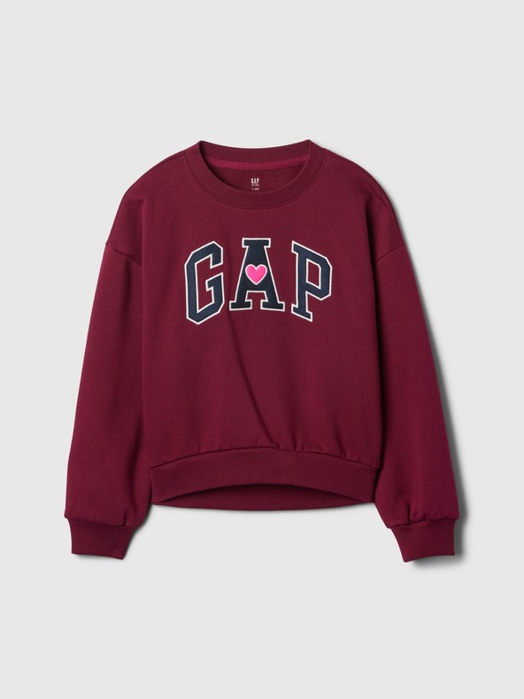 GAP Detská mikina s logom a fleece GAP