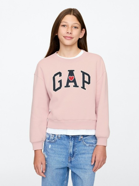 GAP Detská mikina s logom a fleece GAP
