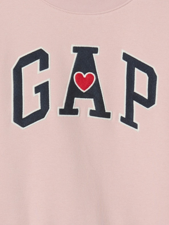 GAP Detská mikina s logom a fleece GAP