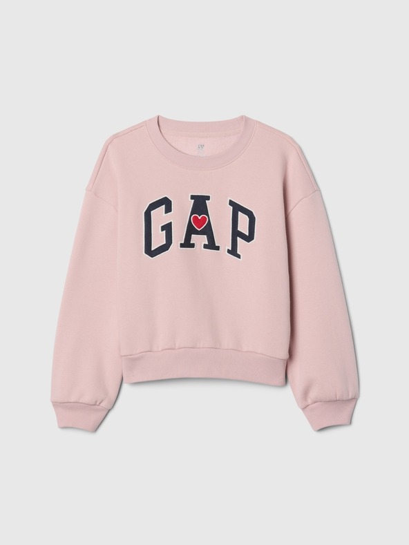 GAP Detská mikina s logom a fleece GAP