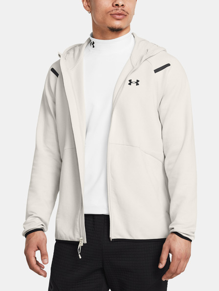 Under Armour Pánska mikina Under Armour UA Unstoppable Flc FZ HD EU-WHT