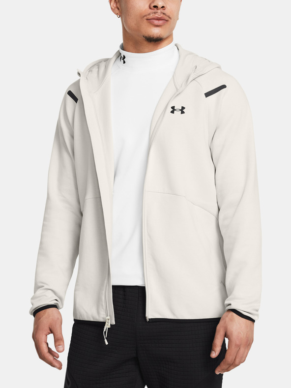 Under Armour Pánska mikina Under Armour UA Unstoppable Flc FZ HD EU-WHT