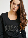 Guess Čierne dámske tričko s dlhým rukávom Guess Mirela
