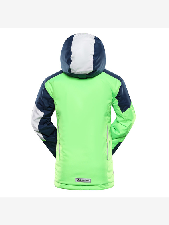 ALPINE PRO Detská lyžiarska bunda s membránou ptx snow ALPINE PRO DEARO neon green gecko