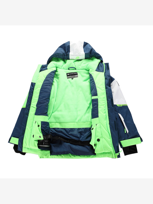 ALPINE PRO Detská lyžiarska bunda s membránou ptx snow ALPINE PRO DEARO neon green gecko