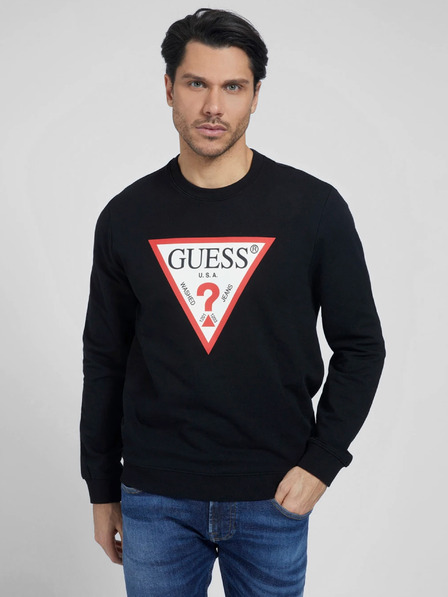 Guess Čierna pánska mikina Guess Audley
