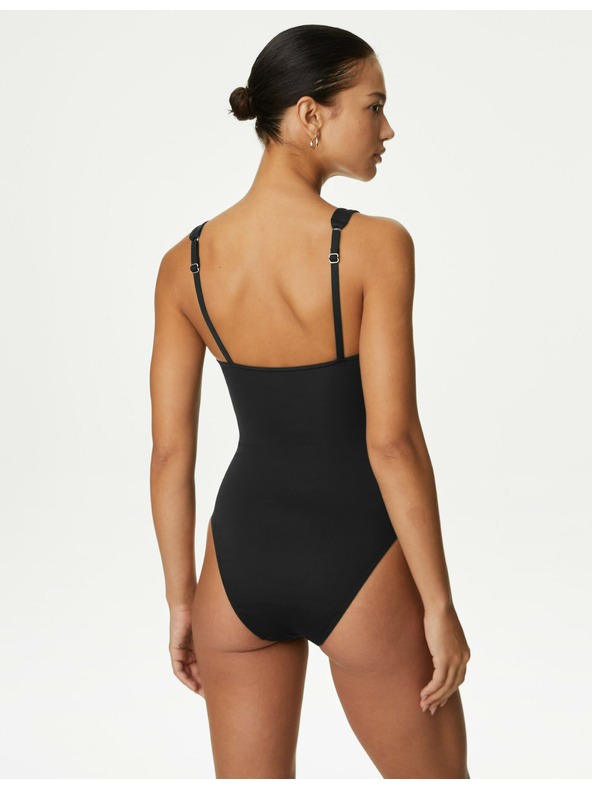 Marks & Spencer Plavky s výstrihom formujúcim bruško Marks & Spencer čierne