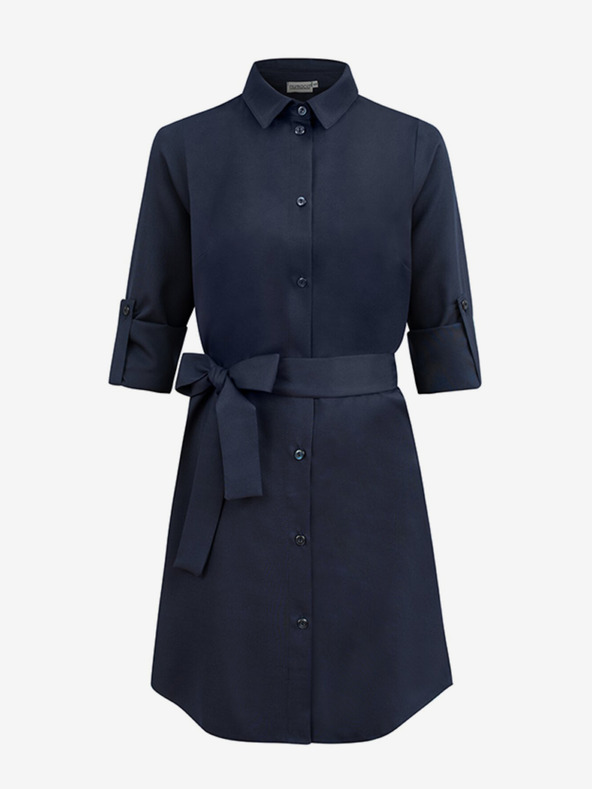 numoco Košeľové šaty s gombíkmi - tmavomodré Numoco