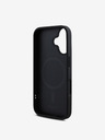 DKNY PU Leather Silver Metal Logo Magsafe iPhone 16 Grey Obal na telefón