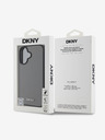 DKNY PU Leather Silver Metal Logo Magsafe iPhone 16 Grey Obal na telefón