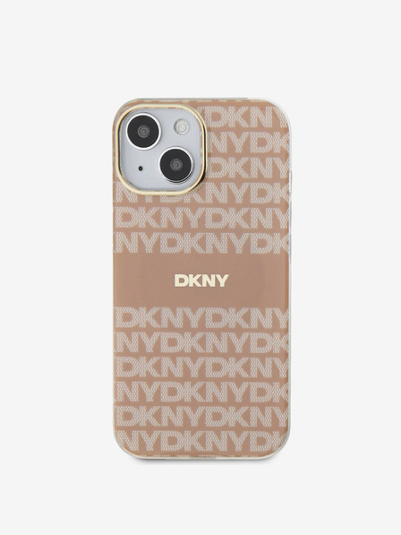 DKNY Zadný kryt PC/TPU Repeat Pattern Tonal Stripe Magsafe pre iPhone 15 Pink DKNY