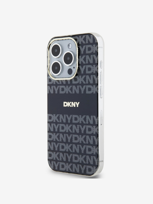 DKNY Zadný kryt PC/TPU Repeat Pattern Tonal Stripe Magsafe pre iPhone 14 Pro Max Black DKNY