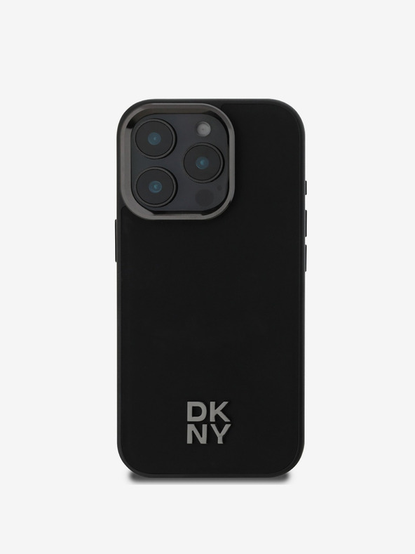 DKNY DKNY PU kožený zadný kryt s logom Magsafe pre iPhone 16 Pro čierny