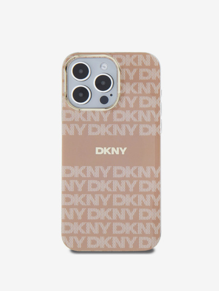 DKNY Zadný kryt PC/TPU Repeat Pattern Tonal Stripe Magsafe pre iPhone 15 Pro Max Pink DKNY