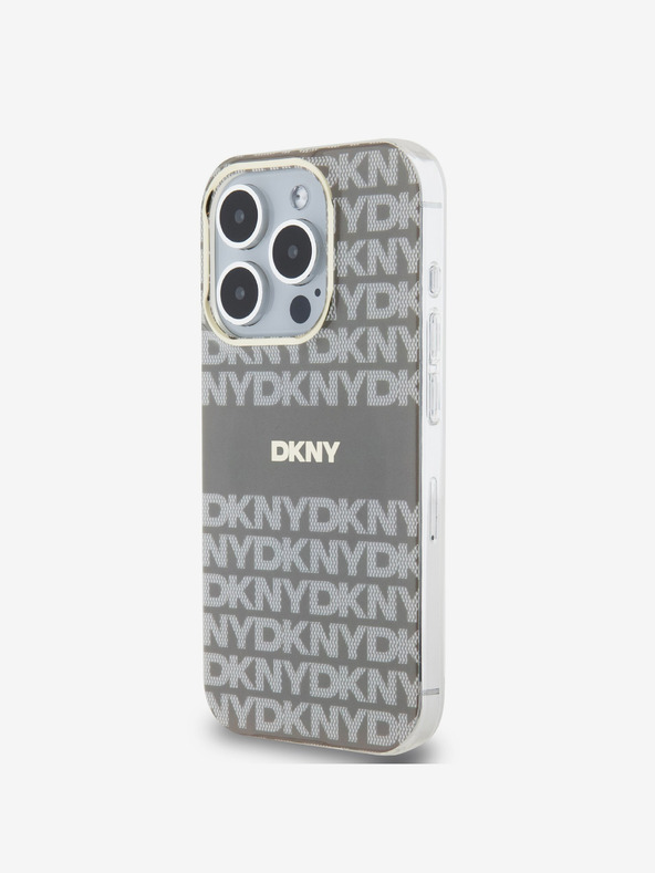 DKNY Zadný kryt PC/TPU Repeat Pattern Tonal Stripe Magsafe pre iPhone 13 Pro Max Beige DKNY