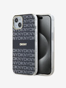DKNY Zadný kryt PC/TPU Repeat Pattern Tonal Stripe Magsafe pre iPhone 15 Black DKNY