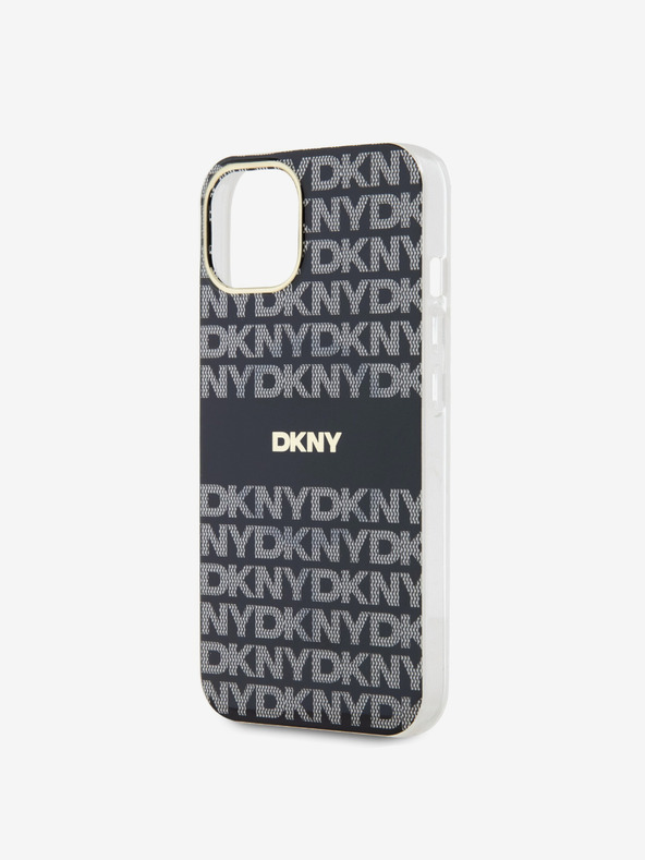 DKNY Zadný kryt PC/TPU Repeat Pattern Tonal Stripe Magsafe pre iPhone 15 Black DKNY