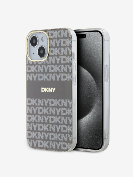 DKNY Zadný kryt PC/TPU Repeat Pattern Tonal Stripe Magsafe pre iPhone 14 Beige DKNY