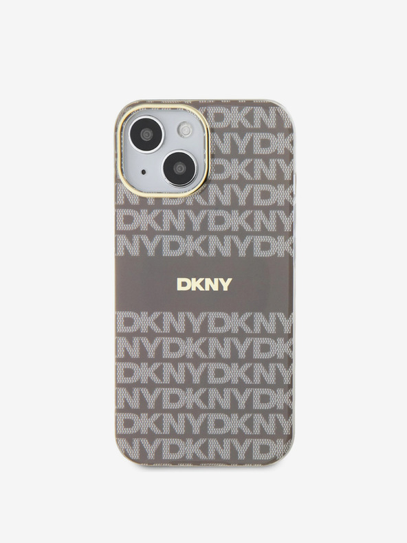 DKNY Zadný kryt PC/TPU Repeat Pattern Tonal Stripe Magsafe pre iPhone 14 Beige DKNY