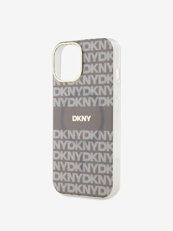 DKNY Zadný kryt PC/TPU Repeat Pattern Tonal Stripe Magsafe pre iPhone 14 Beige DKNY