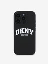 DKNY DKNY Tekutý silikónový zadný kryt s logom MagSafe pre iPhone 16 Pro čierny