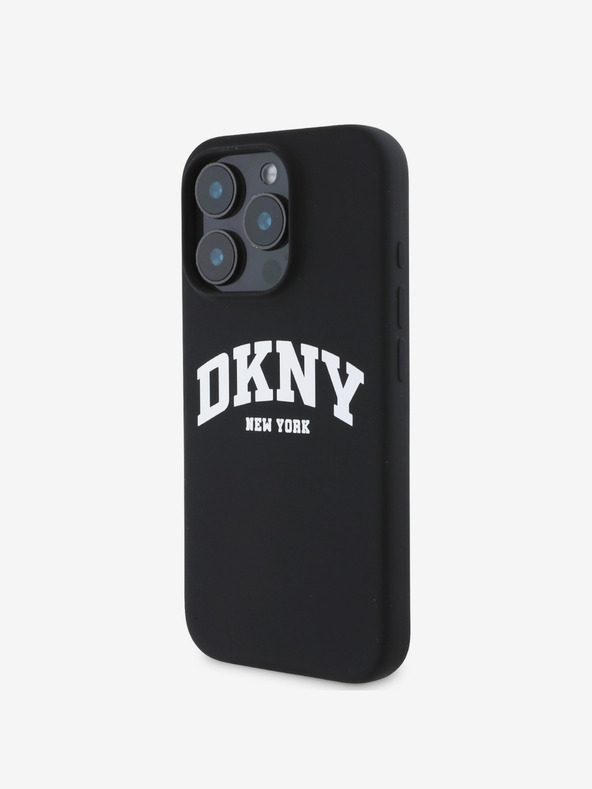 DKNY DKNY Tekutý silikónový zadný kryt s logom MagSafe pre iPhone 16 Pro čierny