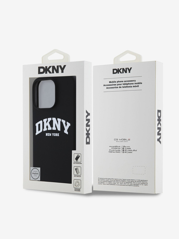 DKNY DKNY Tekutý silikónový zadný kryt s logom MagSafe pre iPhone 16 Pro čierny