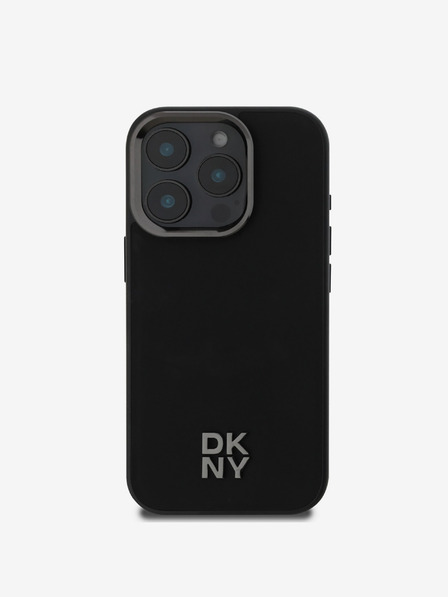 DKNY DKNY PU kožený zadný kryt s logom Magsafe pre iPhone 16 Pro Max čierny
