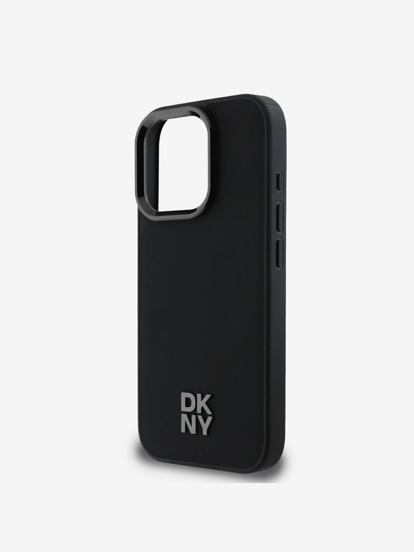 DKNY DKNY PU kožený zadný kryt s logom Magsafe pre iPhone 16 Pro Max čierny
