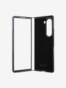 DKNY DKNY PU kožený károvaný zadný kryt so vzorom a pruhmi pre Samsung Galaxy Z Fold 6 čierny