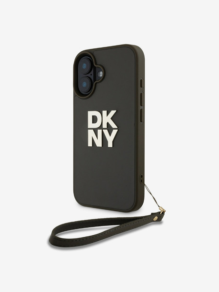 DKNY DKNY PU kožený zadný kryt s logom na zápästí pre iPhone 16 zelený